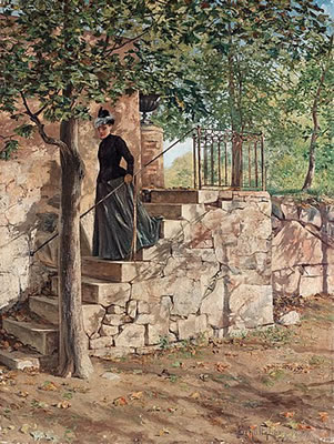 "Höstsol / Parkmotiv från Sparreholm" (Autumn sun / Park scene from Sparreholm)