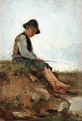 Angling boy.