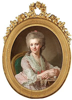 Portrait of a woman knitting