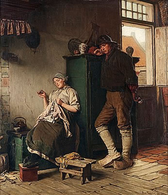 "Den förtvivlade friaren" (The despirate admirer).