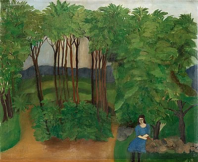 "Ensam i skogen" (Alone in the forest).