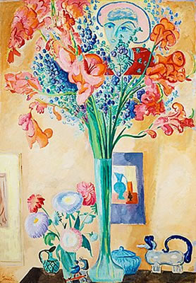 Still life with gladiolus