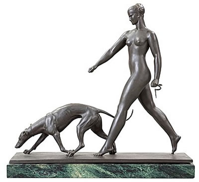 Woman and dog