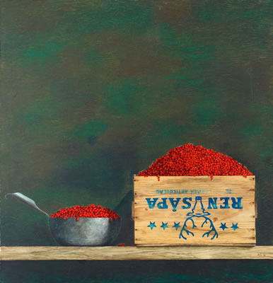 "Rensåpa" (Still life with blue berries)