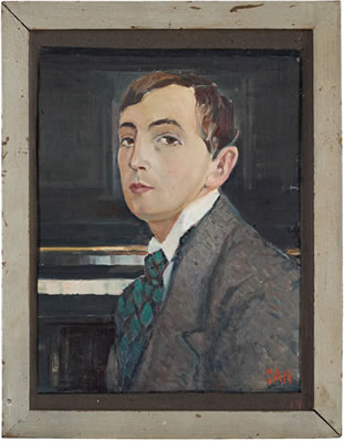 Portrait of Gosta Adrian-Nilsson Gan: "Självporträtt" (Self-portrait)