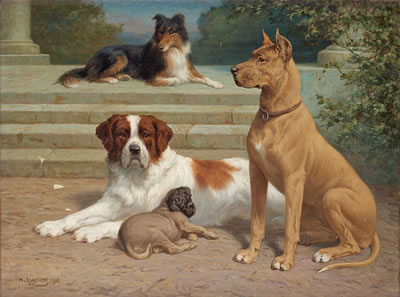 Sample artwork by Heinrich Sperling (1844 - 1924), known for animal painting, studied under carl steffeck and paul friedrich meyerheim - View similar artists and auction records