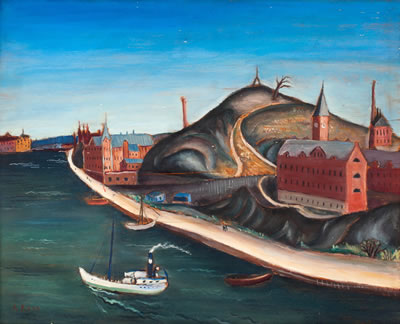 "Från Långholmsbergen" (View over Stockholm). (d)