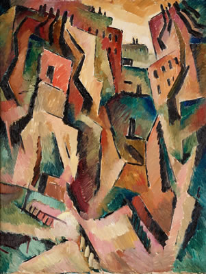 "Stadsbild" (Cityscape). (d)