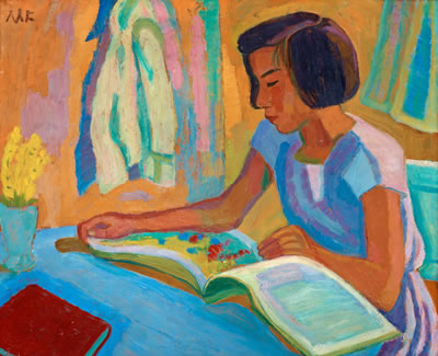 Reading girl (The artist's daughter). (d)