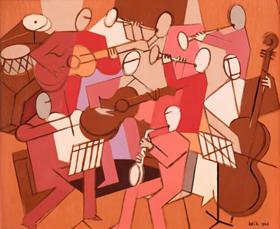 "Musikanter" (The musicians) by Wilhelm Wik - Auction record, sale price, and art valuation. Compare with similar artists and explore comparable artworks.