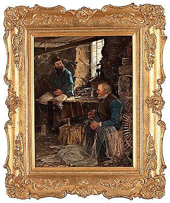Interior of a fisherman's cabin. by Arvid Mauritz Lindstrom - Auction record, sale price, and art valuation. Compare with similar artists and explore comparable artworks.