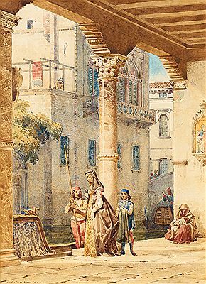 Elegant lady in venice. by Fredrik Scholander - Auction record, sale price, and art valuation. Compare with similar artists and explore comparable artworks.
