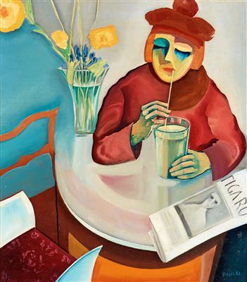 Woman in cafe