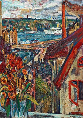 "Utsikt ifrån ateljén" (View from the studio)