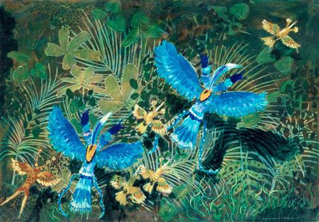 "Exotisk flykt" (Exotic movement) by Karl Axel Pehrson - Auction record, sale price, and art valuation. Compare with similar artists and explore comparable artworks.