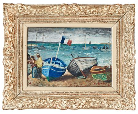 "Fiskebåtar III, Cannes" (Fishing boats III, Cannes)