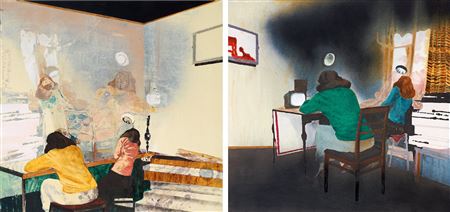 "We do Boring Things Together" (diptych)