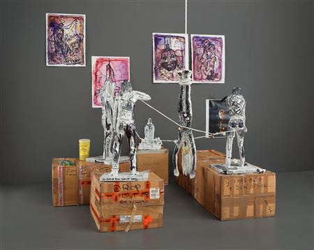 Sample artwork by Bjarne Melgaard (Born 1967), known for sex themed installations, sculpture, painting, drawing, fashion - View similar artists and auction records