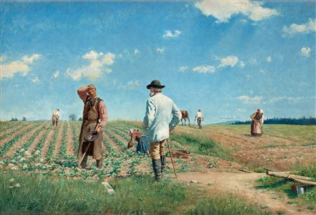 Working the fields by Axel Jungstedt - Auction record, sale price, and art valuation. Compare with similar artists and explore comparable artworks.