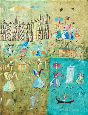 Sample artwork by Madeleine Pyk (Born 1934), known for painting - View similar artists and auction records