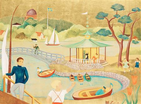 Restaurangholmen, Saltsjöbaden by Zoia Krukowskaja - Auction record, sale price, and art valuation. Compare with similar artists and explore comparable artworks.