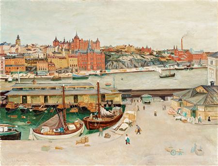 View over Södra bergen, Stockholm by Eric Hallstrom - Auction record, sale price, and art valuation. Compare with similar artists and explore comparable artworks.