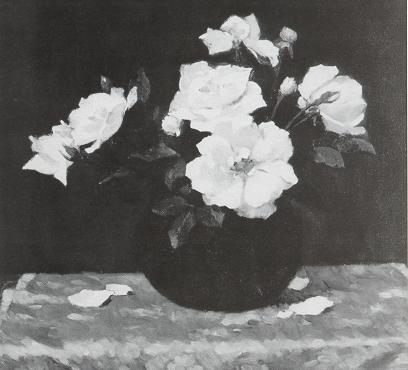 Still Life with White Roses
