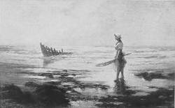 Shrimp Fishing Woman by John Stanton - Auction record, sale price, and art valuation. Compare with similar artists and explore comparable artworks.