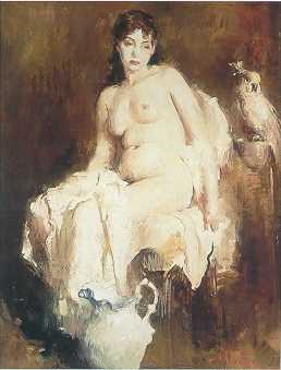 Nude With Cockatoo, c 1935 by William Frederick Foster - Auction record, sale price, and art valuation. Compare with similar artists and explore comparable artworks.