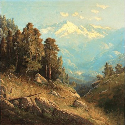 A Mountain Landscape in Spring