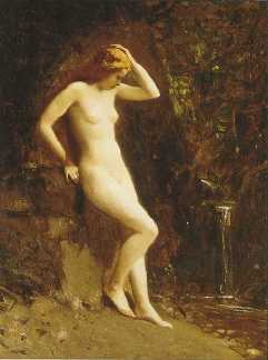 Nude by a Waterfall