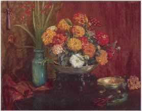 Sample artwork by Ruth Eaton Colburn Peabody (1893 - 1966), known for still life, landscape, interior with figure painting, fountain sculpture - View similar artists and auction records