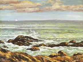 A Rocky Shore With Sailboats