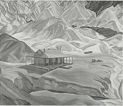 Mountians and Miner's Shacks