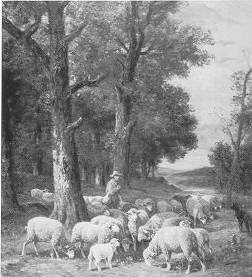 Shepherd with His Flock