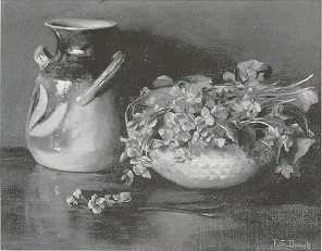 Still Life with Bowl of Violets