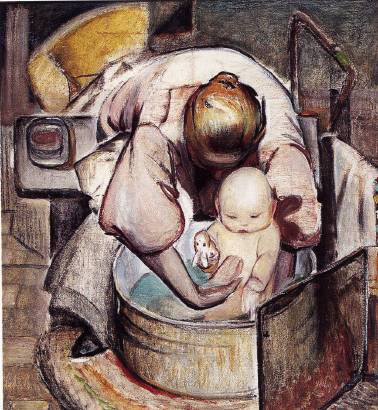 Bathing Baby by Elanor Ruth Eaton Gump Colburn - Auction record, sale price, and art valuation. Compare with similar artists and explore comparable artworks.