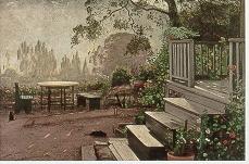 Porch Overlooking a Garden