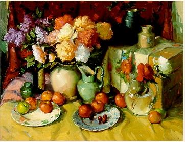Still Life With Flowers and Fruit