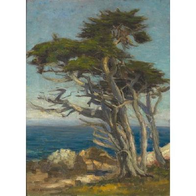 Sample artwork by William Constable Adam (1846 - 1931), known for monterey area, coastal view and figure painting - View similar artists and auction records
