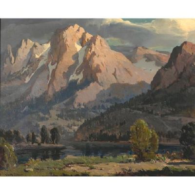 A Mountain Landscape with a Lake
