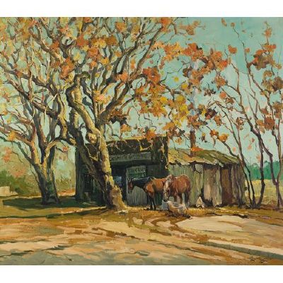 The Village Smithy by Emerson Lewis - Auction record, sale price, and art valuation. Compare with similar artists and explore comparable artworks.