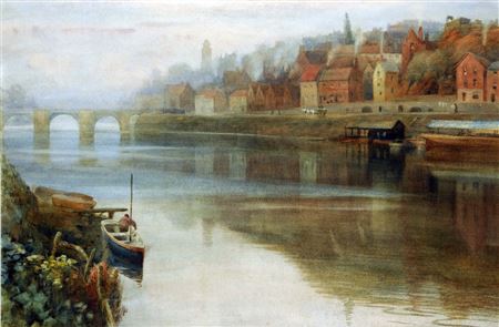 Bridgnorth viewed from the river Severn by Frederick Mercer - Auction record, sale price, and art valuation. Compare with similar artists and explore comparable artworks.