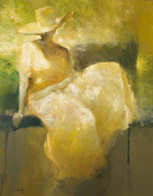 Sample artwork by Dan McCaw (Born 1942), known for figure, interiors with figure, coastal - View similar artists and auction records