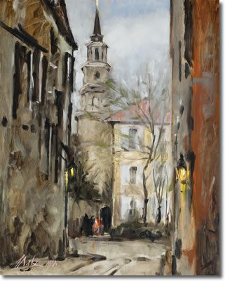 Sample artwork by George Pate (Born 1941), known for plein aire painting - View similar artists and auction records