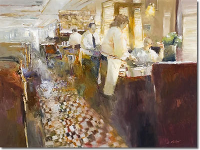 CafŽ by Dan McCaw - Auction record, sale price, and art valuation. Compare with similar artists and explore comparable artworks.