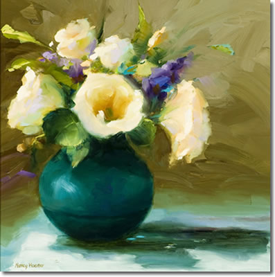 Turquoise Vase by Nancy Hoerter - Auction record, sale price, and art valuation. Compare with similar artists and explore comparable artworks.