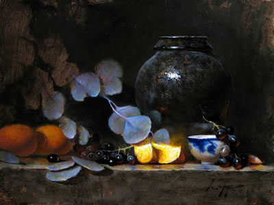Oranges, Eucalyptus and Blue