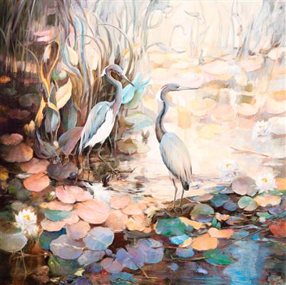 Sample artwork by Walter Marion Greer (1920 - 2016), known for marsh landscape, bird and botanic painting - View similar artists and auction records