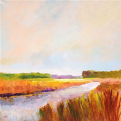 Rice Field by James Calk - Auction record, sale price, and art valuation. Compare with similar artists and explore comparable artworks.